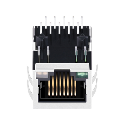 A única Tab Down 2.5G base-T portuária RJ45 MagJack G/O&Y de ARJM11B1-805-KB-CW2 conduziu