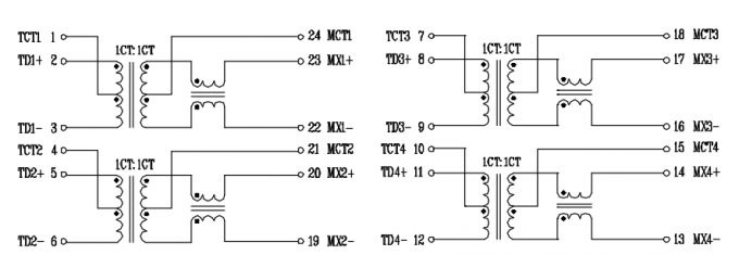 BASE de GST5009 LF 1000 - padrão de IEEE 802.3ab dos MÓDULOS do MAGNETICS de T para 1000 BASE-T